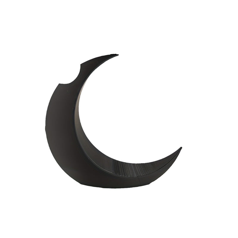 3D-printed Gothic Moon Vase, fits dried & artificial flowers. A unique home decor and desktop charm, a great gift too.