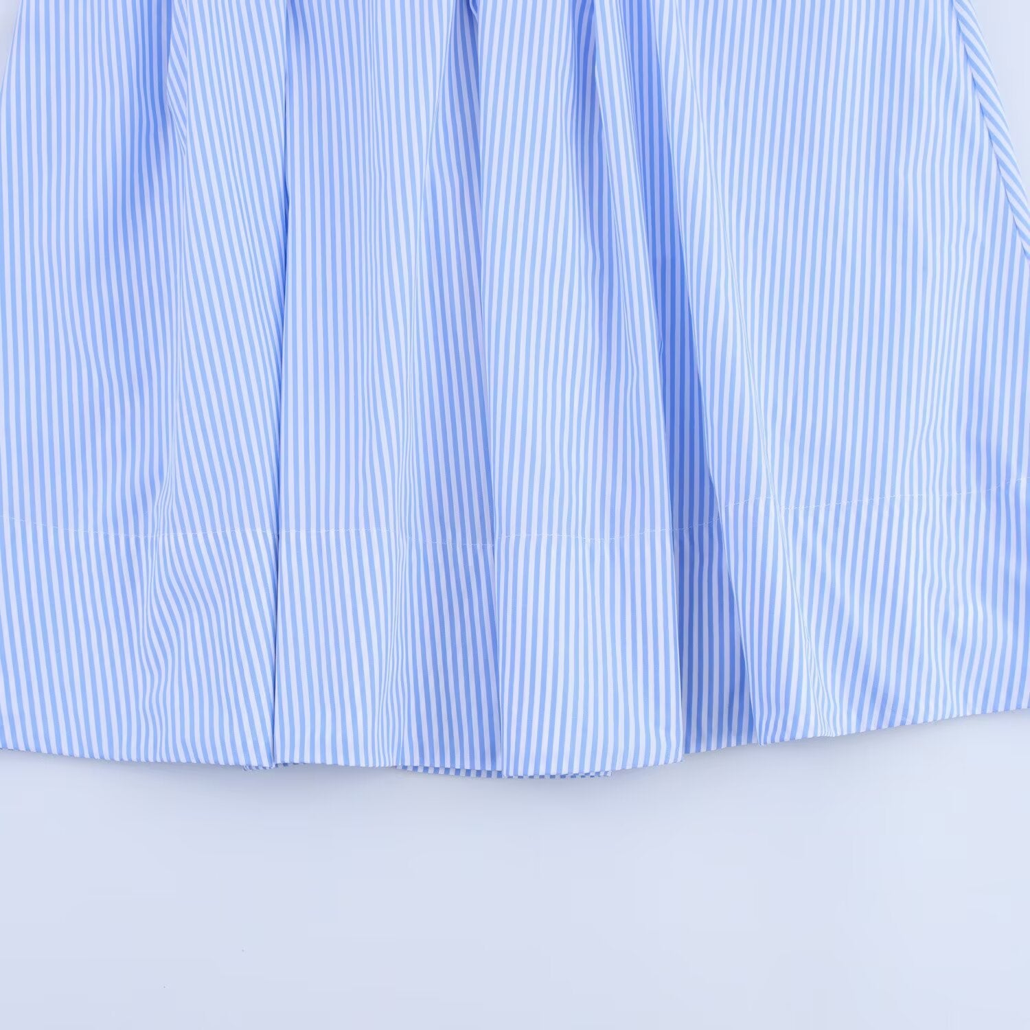 Women's clothing with European and American style pockets lace up shirts striped dresses