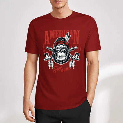 New 2025 Pure cotton short sleeved T-shirt Front print Multiple colors