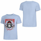 New 2025 Pure cotton short sleeved T-shirt Front print Multiple colors