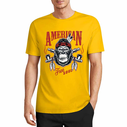 New 2025 Pure cotton short sleeved T-shirt Front print Multiple colors