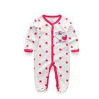 Newborn pure cotton double button crawling clothes baby jumpsuit closed door children's clothing