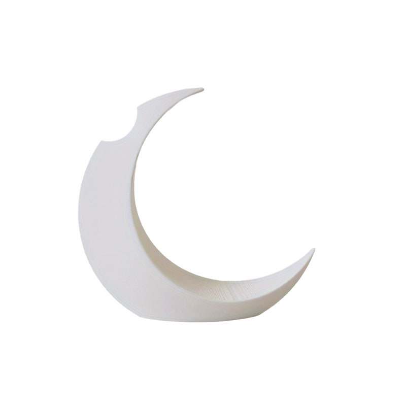 3D-printed Gothic Moon Vase, fits dried & artificial flowers. A unique home decor and desktop charm, a great gift too.