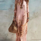 Chiffon Digital Print Fresh Vintage Flowy Women's Dress