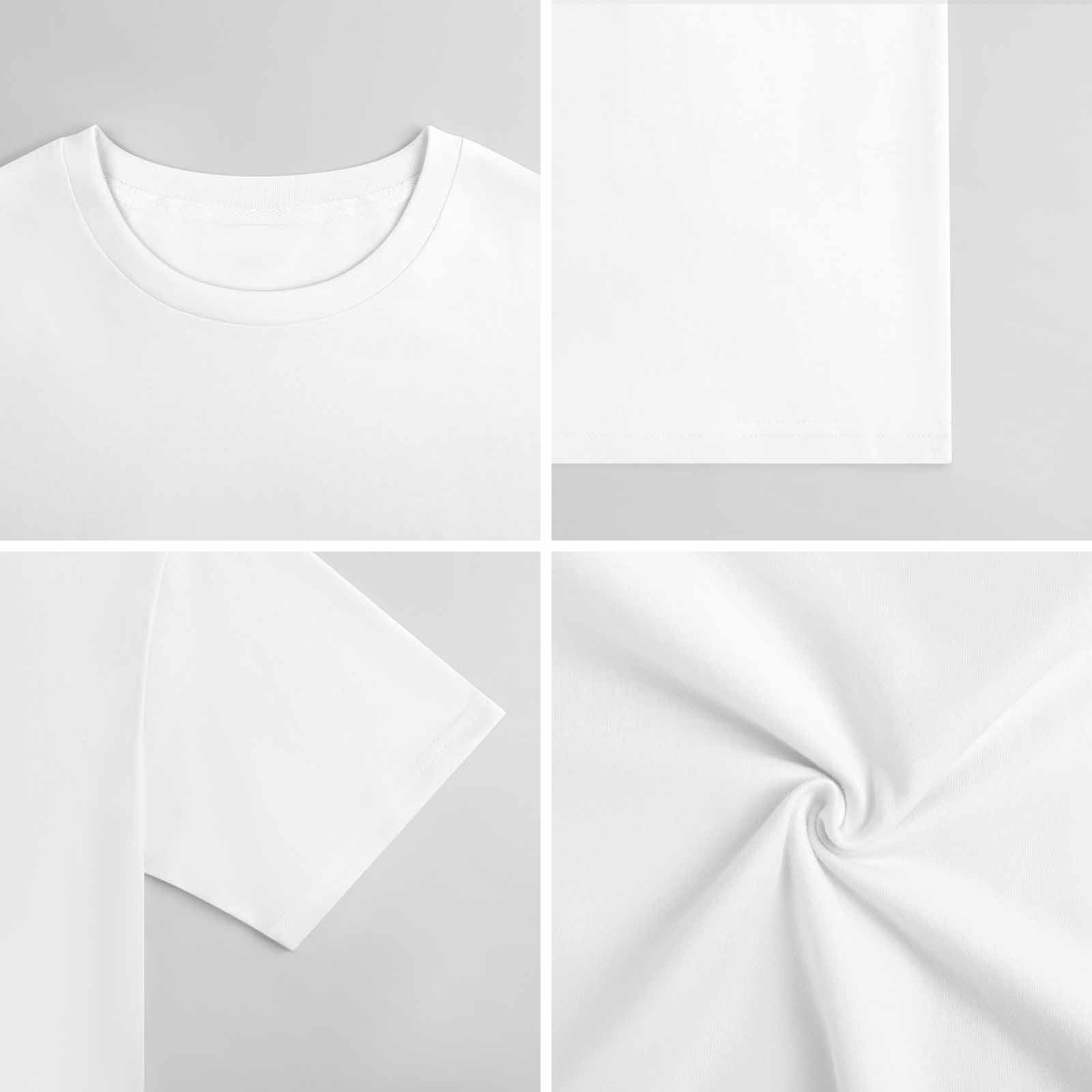 New 2025 Pure cotton short sleeved T-shirt Front print Multiple colors