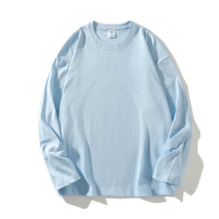 Women's 100% Cotton Loose Fit Long Sleeve Crew Neck T Shirts