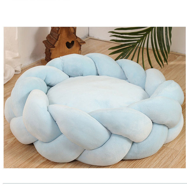 Pet kennel Fried Dough Twists dog kennel filling yarn cat kennel round universal mat detachable cat kennel dog kennel