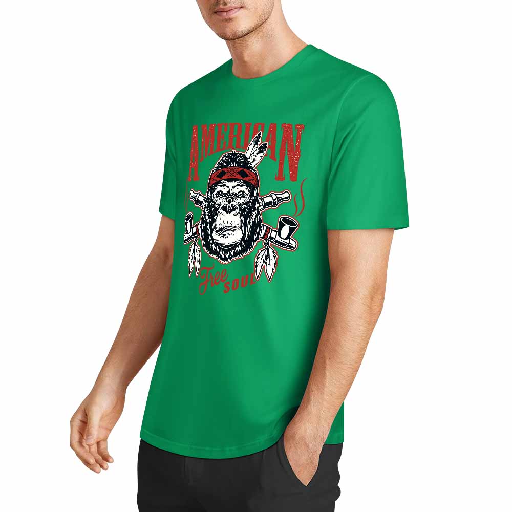 New 2025 Pure cotton short sleeved T-shirt Front print Multiple colors