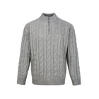 Hemp Pattern Coarse Knit British Half-Zip Heavy Knit Sweater for Men and Women