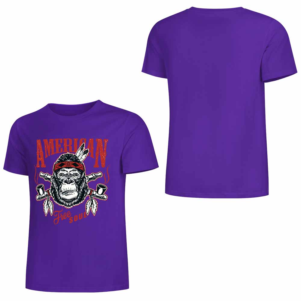 New 2025 Pure cotton short sleeved T-shirt Front print Multiple colors
