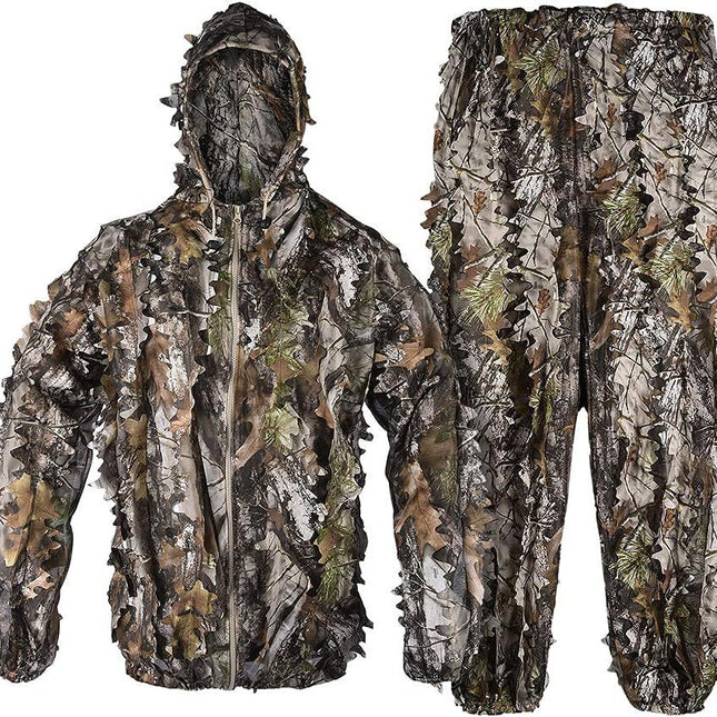 Hunting camouflage big tree camouflage camouflage suit Geely suit 3D bionic three-dimensional camouflage suit Training suit Real CS set