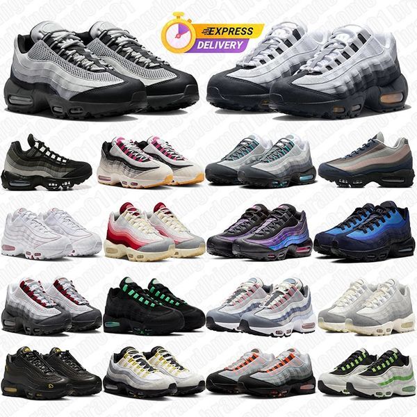 Color: Split - Size: WomenUS8=EUR39=UK5.5 - Free Shipping airmaxx 95 95s Designer Running Shoes Sneakers White Black Neon Hyper Turquoise Diffused Stealthy Mens Trainers Womens Outdoor Sports Runner