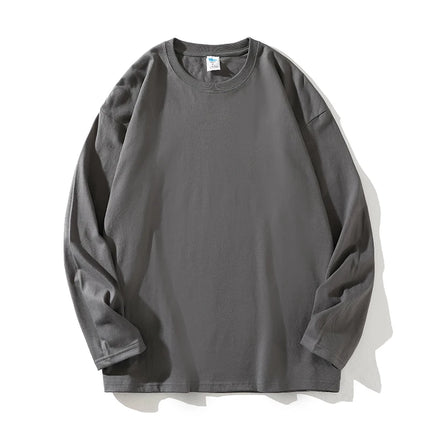 Women's 100% Cotton Loose Fit Long Sleeve Crew Neck T Shirts