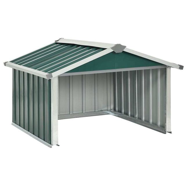 Garden Robot Lawnmower Shed 36.2"x38.2"x24.8" Galvanized Steel Green