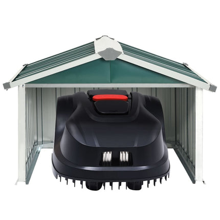 Garden Robot Lawnmower Shed 36.2"x38.2"x24.8" Galvanized Steel Green