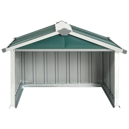 Garden Robot Lawnmower Shed 36.2"x38.2"x24.8" Galvanized Steel Green