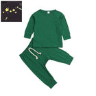 Color: Green, Child size: 18M - Rompers Clothes Cotton Tracksuits Set Baby Children Clothing
