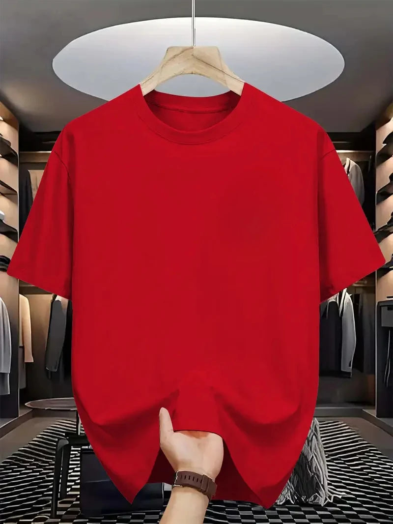 Unisex Classic Cotton T-Shirt Couple Women Men Casual Oversize Girls Solid Color Tees Tops Breathable T Shirt Clothing Ventilate