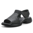 Top-Grain Leather Thick Sole Casual Sandals for Summer New Arrival Comfortable Soft Sole Breathable and Versatile Genuine Leather Mom Shoes
