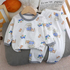 New Summer Children's Long-sleeved Trousers Home Clothes Set Cotton Underwear Baby Thin Pajamas Children Clothing