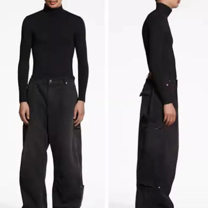 Men‘ s Wide Leg Jeans with Pockets