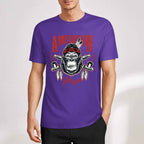 New 2025 Pure cotton short sleeved T-shirt Front print Multiple colors