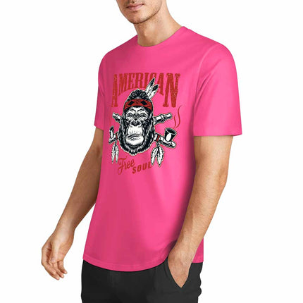 New 2025 Pure cotton short sleeved T-shirt Front print Multiple colors