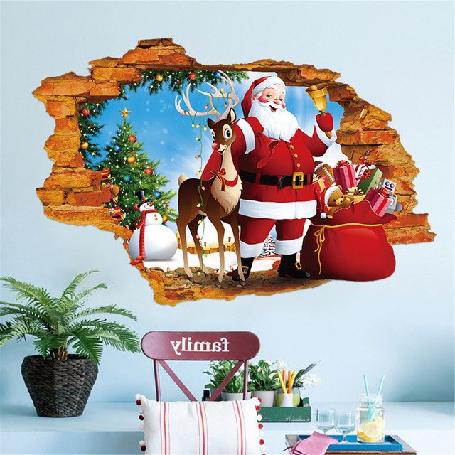2024 Merry Christmas Household Room Wall Sticker