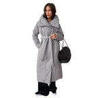 Long Length Cotton Coat Outerwear Loose Casual Warm Long Stand Collar
