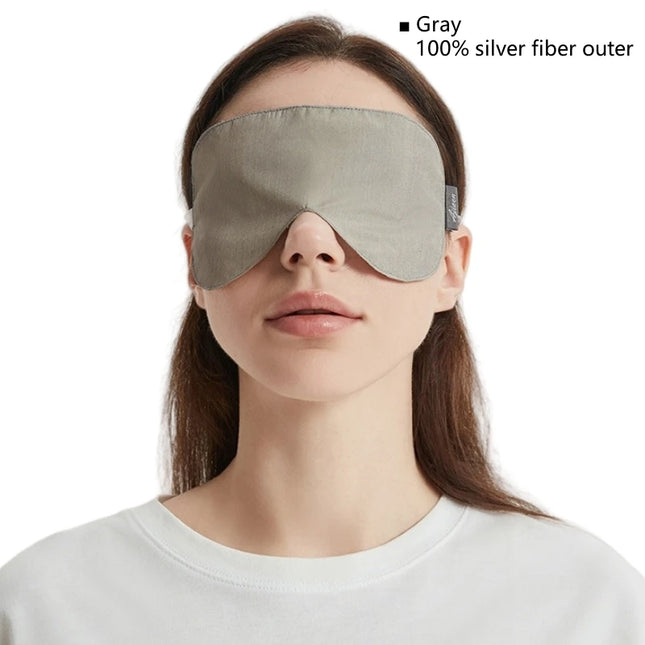 Electromagnetic radiation protective 50% or 100% silver fiber outer layer eye mask Household appliances EMF shielding eye masks