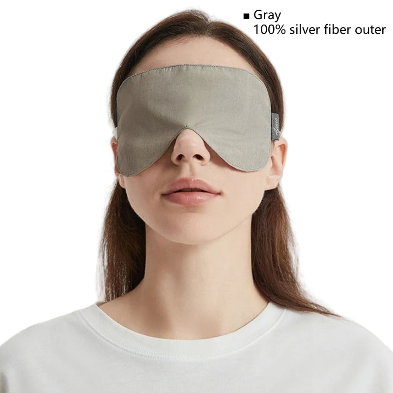 Electromagnetic radiation protective 50% or 100% silver fiber outer layer eye mask Household appliances EMF shielding eye masks