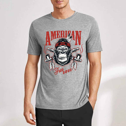 New 2025 Pure cotton short sleeved T-shirt Front print Multiple colors