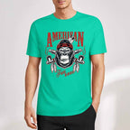 New 2025 Pure cotton short sleeved T-shirt Front print Multiple colors