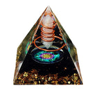 6CM Energy Generator Orgone Pyramid Copper Wire Is Wrapped Around Crystal Posts Orgonite Pyramid Emf Protector