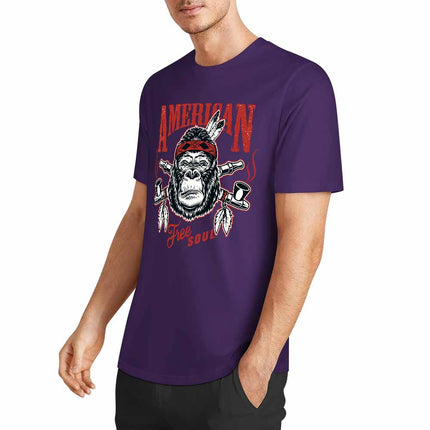 New 2025 Pure cotton short sleeved T-shirt Front print Multiple colors