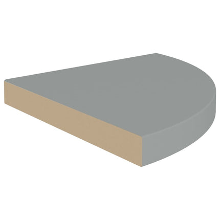 Floating Corner Shelves 4 pcs Gray 13.8"x13.8"x1.5" MDF