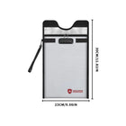 1pc Fireproof Waterproof Document Bag With Zipper Combination Lock Phones Laptops Anti-Theft Emf Protection Portable Faraday Bag