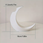 3D-printed Gothic Moon Vase, fits dried & artificial flowers. A unique home decor and desktop charm, a great gift too.