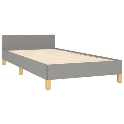 Bed Frame without Mattress Light Gray Twin XL Fabric