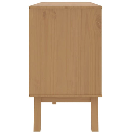Drawer Cabinet OLDEN White and Brown Solid Wood Pine