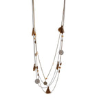 Handmade Shell Beads Long Necklace Copper Sheet Cotton Thread Tassel Multilayer Chain Necklaces Jewelry For Women Accessories