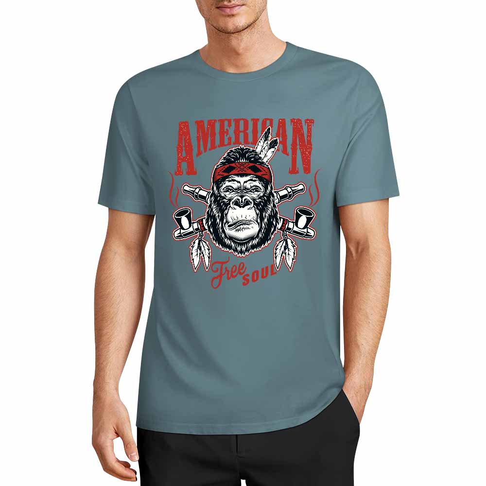 New 2025 Pure cotton short sleeved T-shirt Front print Multiple colors