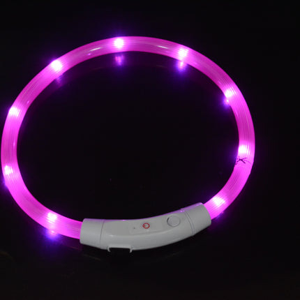 Dog luminous collar luminous pet collar USB charging neck ring LED luminous dog collar