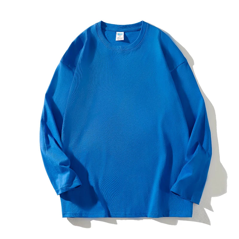 Women's 100% Cotton Loose Fit Long Sleeve Crew Neck T Shirts