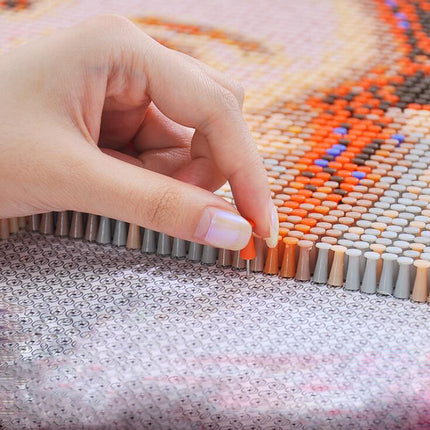 Pushpin painting, pins painting, DIY Custom photo puzzles, creative portrait handmade