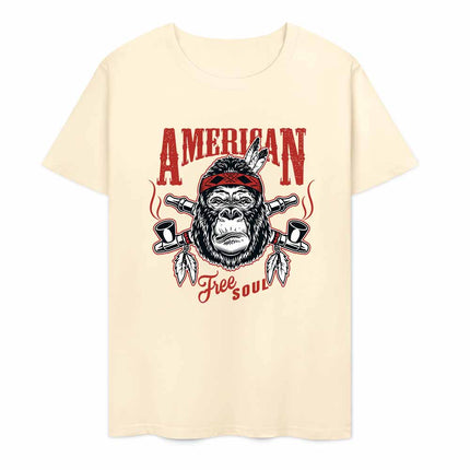 New 2025 Pure cotton short sleeved T-shirt Front print Multiple colors