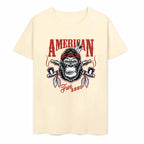 New 2025 Pure cotton short sleeved T-shirt Front print Multiple colors