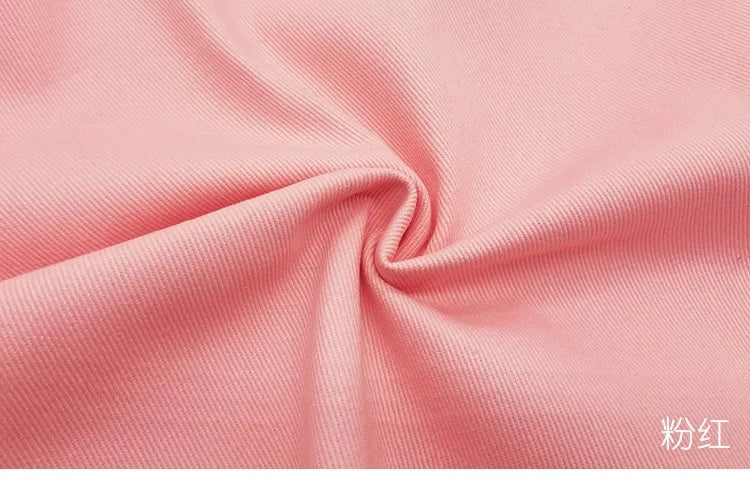 Color Non-stretch Twill Thickening 100%Pure Cotton Denim Fabric Autumn and Winter Jacket Pants DIY Clothing Design Sewing Fabric