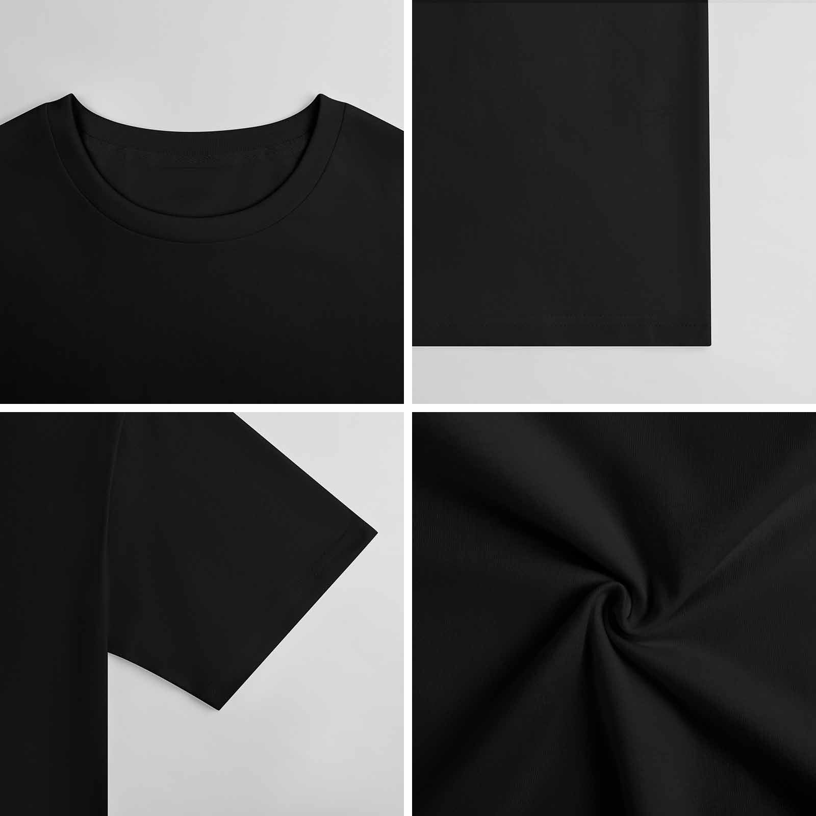 New 2025 Pure cotton short sleeved T-shirt Front print Multiple colors