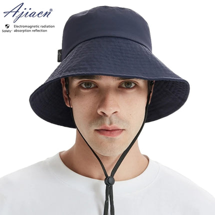 Electromagnetic radiation protective 50% or 100% silver fiber lining bucket hat unisex Computer, Cell phone EMF shielding cap